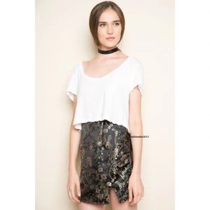 Brandy Melville floral moss cara skirt